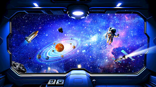 3D太空舱背景墙