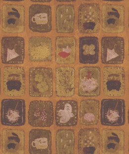 复古图案拼贴艺术作品