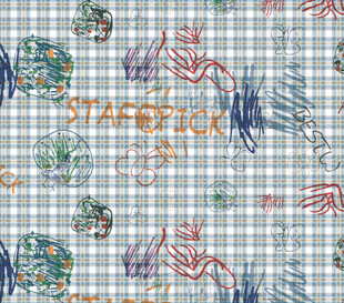 海洋元素图案的清新背景