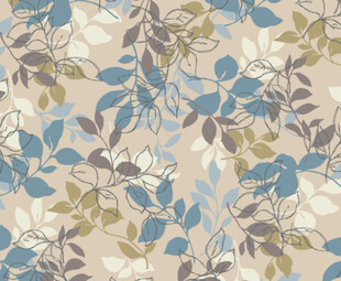 蓝白花卉图案布料