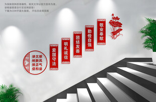 讲文明树新风楼梯文化墙