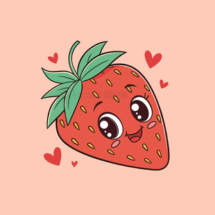 可爱卡通草莓