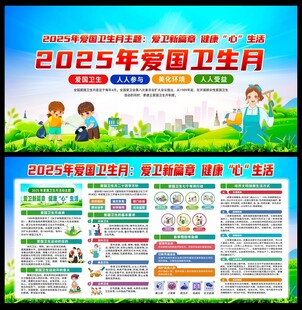爱国卫生月展板