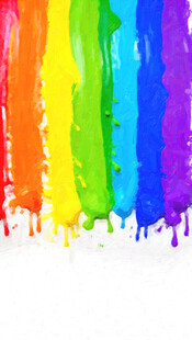 多彩颜料流淌的绚丽画面