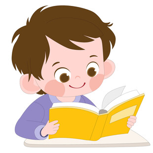 小男孩认真读书培养良好学习习惯