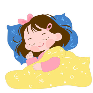 女孩按时睡觉养成良好生活习惯