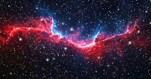 绚丽星空星云闪耀浩瀚宇宙