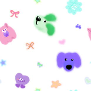 可爱卡通图案背景