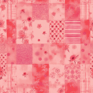 粉色拼布风花卉图案背景