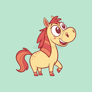 矢量可爱小马