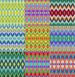 多彩几何波浪纹图案集合