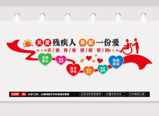 关爱残疾人文化墙