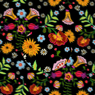 多彩花卉图案背景