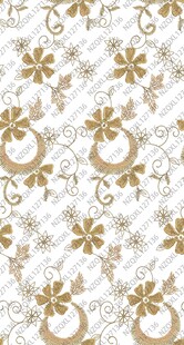 金色花卉藤蔓图案背景