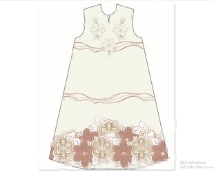 仿绣大袍子设计