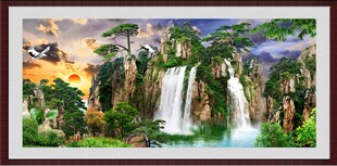 梦幻雨林瀑布景观