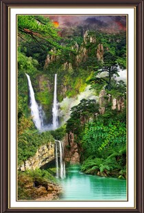 山水瀑布美如画