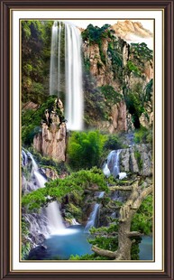 梦幻山水瀑布景观图