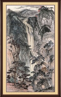 中式山水墨画风景