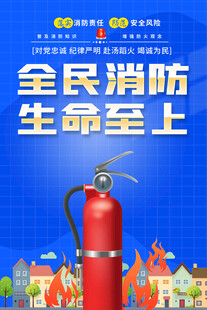 社区消防安全宣传海报