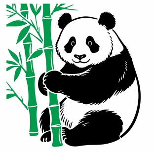 熊猫插画