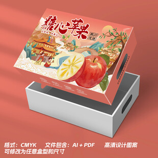 苹果礼盒包装设计图