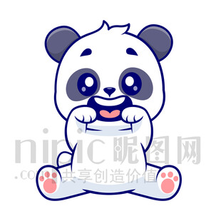 可爱熊猫卡通形象