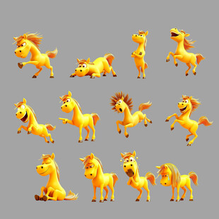 卡通小马动态形象