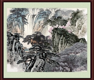 水墨山水国画风景图