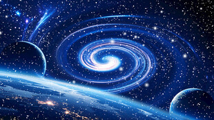 蓝色宇宙星空星球