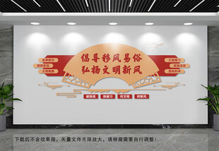 倡导移风易俗文化墙