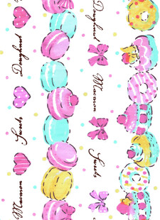 甜美可爱的卡通甜点图案