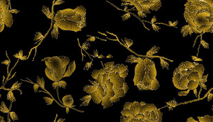 黑金花卉图案背景