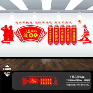 退役军人服务中心文化墙