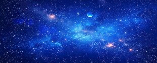 蓝色星空灯箱背景图