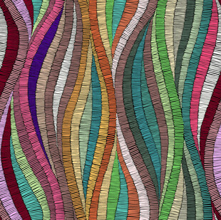 多彩波浪条纹图案纹理