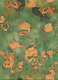 中式古风龙纹云纹图案