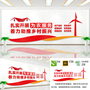 供销社为农服务中心文化墙