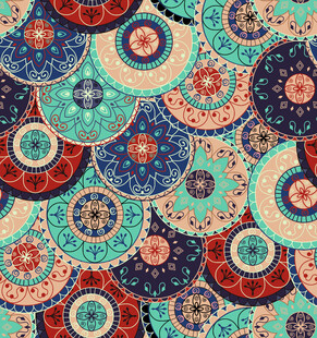 几何  圆形图案 民族花型