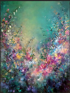 定位话  水彩花 扎染花