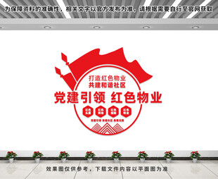 红色物业文化墙