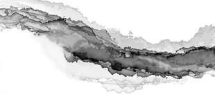 水墨线条抽象艺术画面