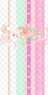 花卉条纹拼接图案背景