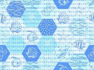 海洋元素几何图案背景