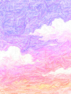 梦幻粉紫天空云朵景象