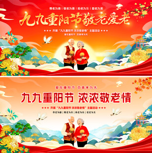九九重阳节敬老宣传海报