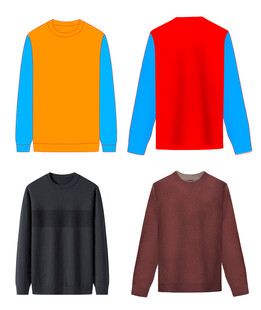 男装针织衫修图模版版型模版