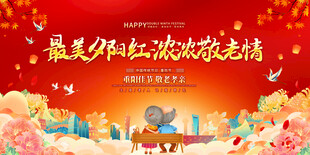 重阳节晚会展板