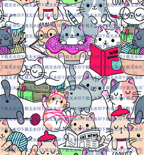 可爱猫咪大集合图案