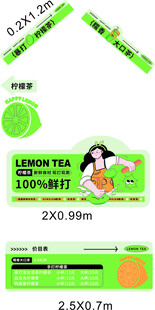 清新薄荷茶包装设计展示